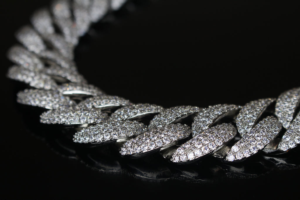 22mm Cuban Miami 156.2ctw Lab Sim Diamonds VVS1 Necklace