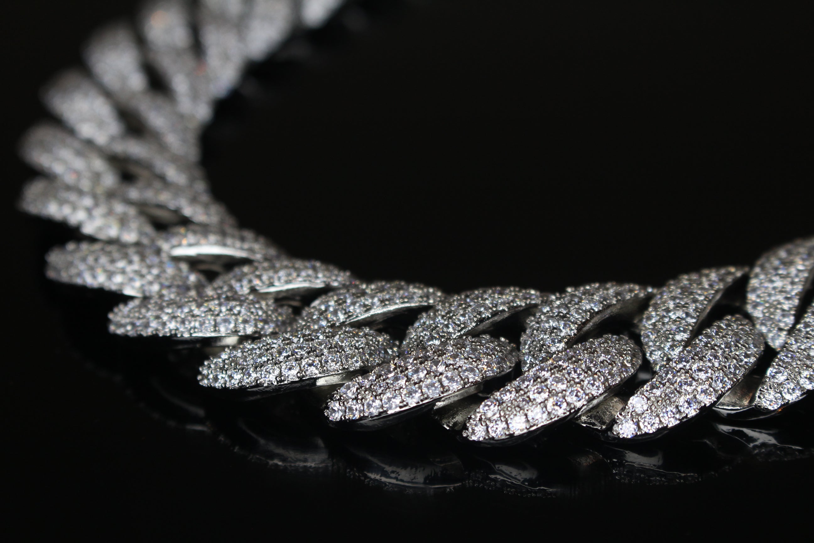 22mm Cuban Miami 156.2ctw Lab Sim Diamonds VVS1 Necklace