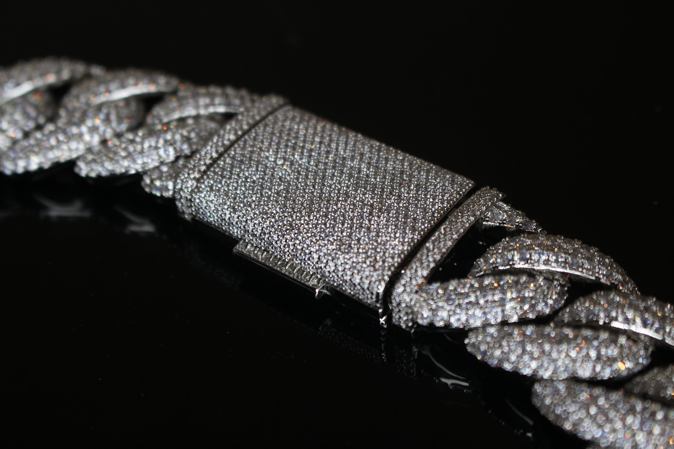 22mm Cuban Miami 156.2ctw Lab Sim Diamonds VVS1 Necklace