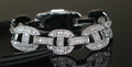MASSIVE 14mm MARINER Bracelet 18.6ct BAGUETTES Lab Sim VVS1 Diamond 58g HEAVY