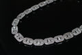 14mm Mariner Chain 82ct BAGUETTE Lab Sim VVS1 Diamond