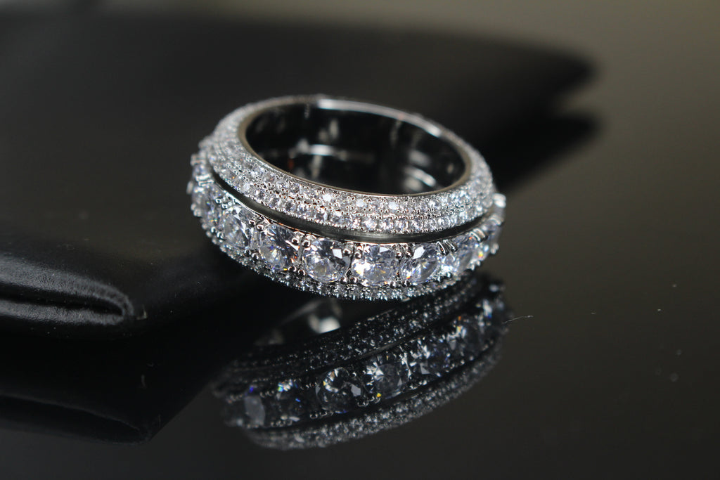 ETERNITY SPINNER 10ct Lab Sim VVS1 Diamond Ring
