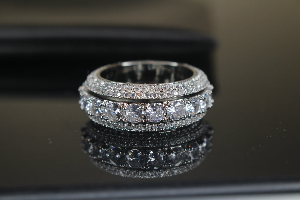 ETERNITY SPINNER 10ct Lab Sim VVS1 Diamond Ring