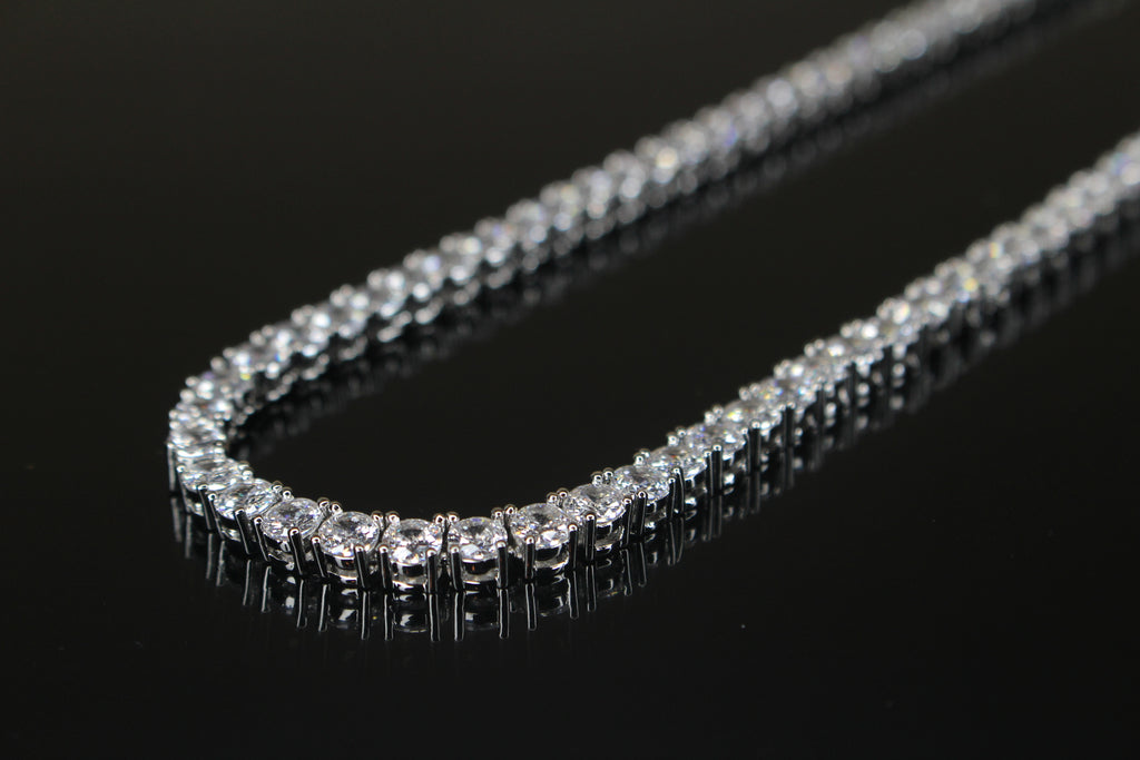 4mm Tennis Chain 70ct Lab Sim VVS1 Diamond Necklace