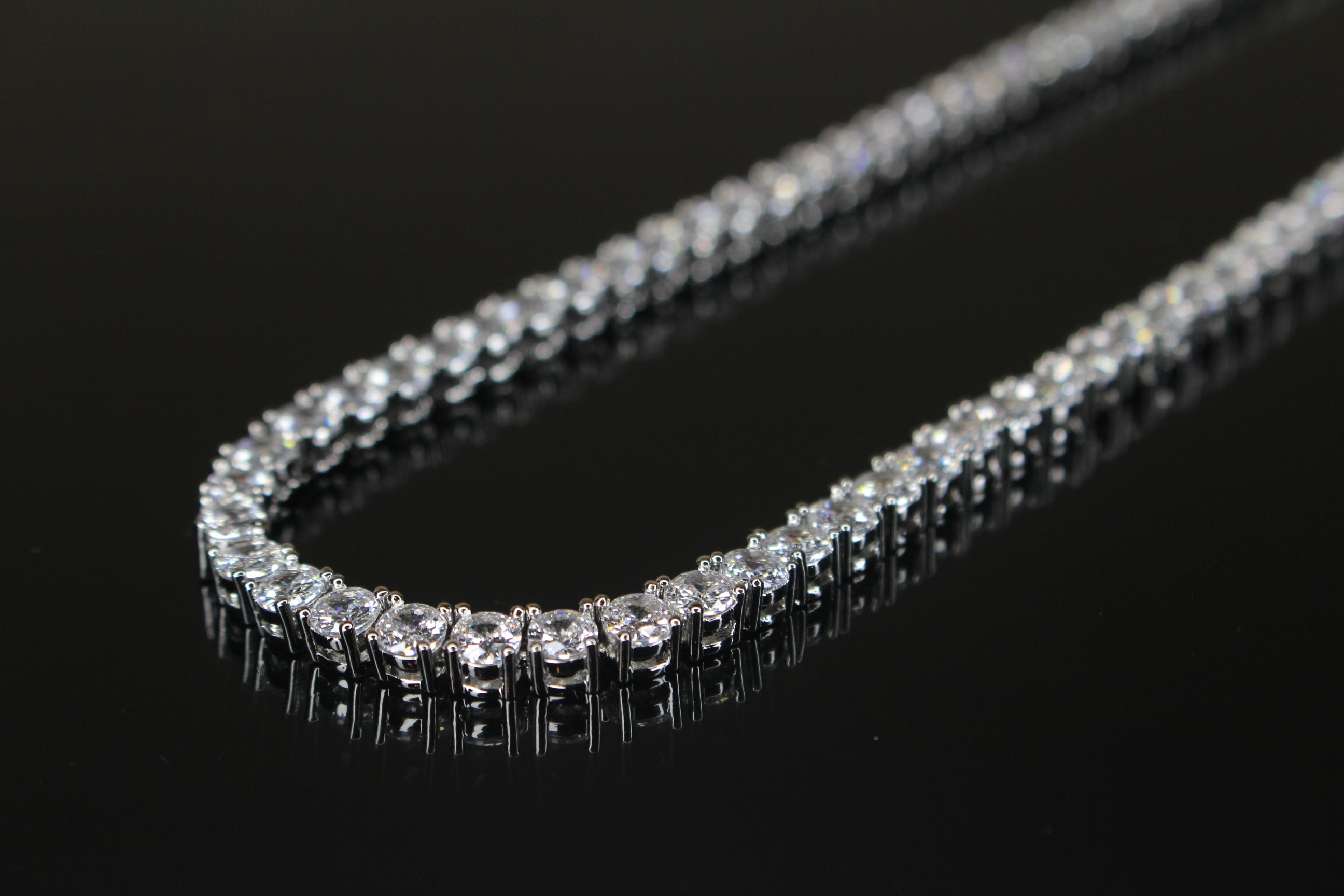 4mm Tennis Chain 70ct Lab Sim VVS1 Diamond Necklace