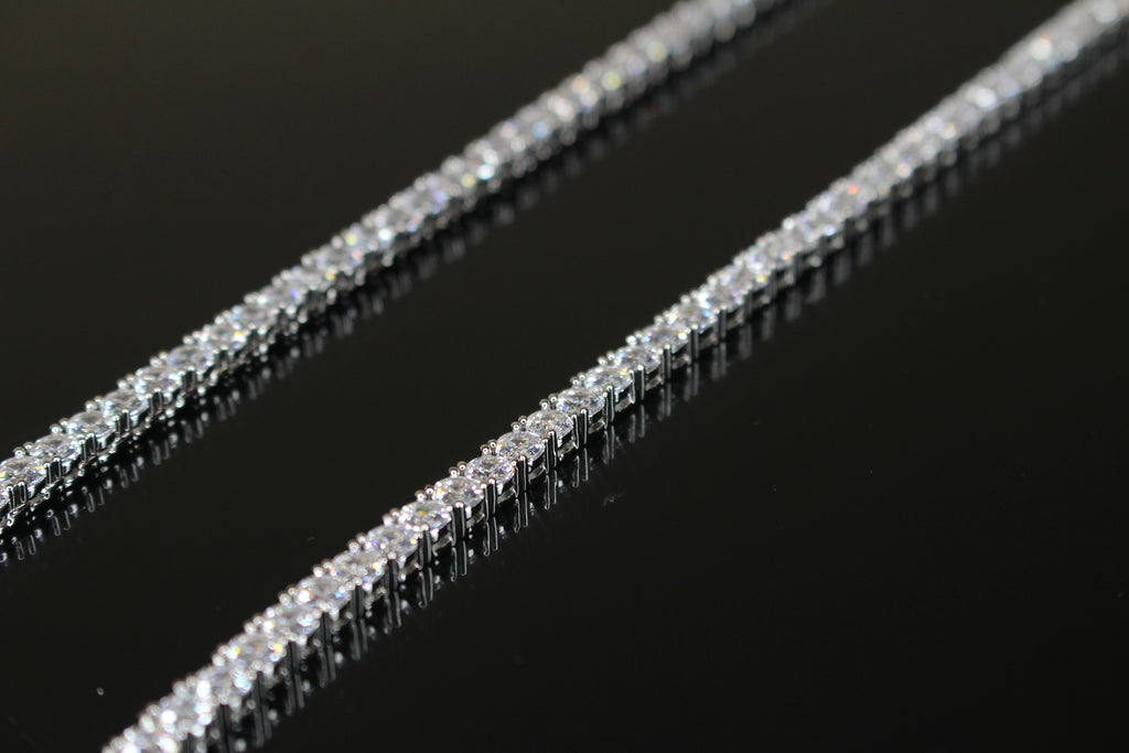 4mm Tennis Chain 70ct Lab Sim VVS1 Diamond Necklace