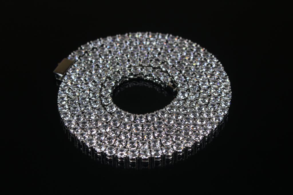 4mm Tennis Chain 70ct Lab Sim VVS1 Diamond Necklace