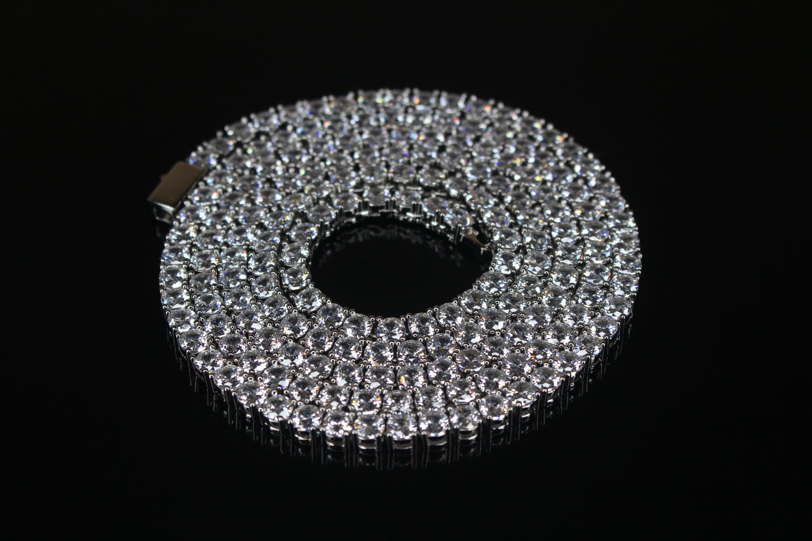 4mm Tennis Chain 70ct Lab Sim VVS1 Diamond Necklace