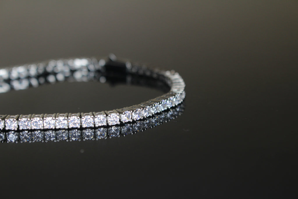 4mm Tennis Bracelet 14.75ct Lab Sim VVS1 Diamonds