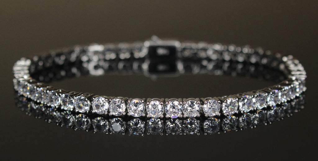 4mm Tennis Bracelet 14.75ct Lab Sim VVS1 Diamonds