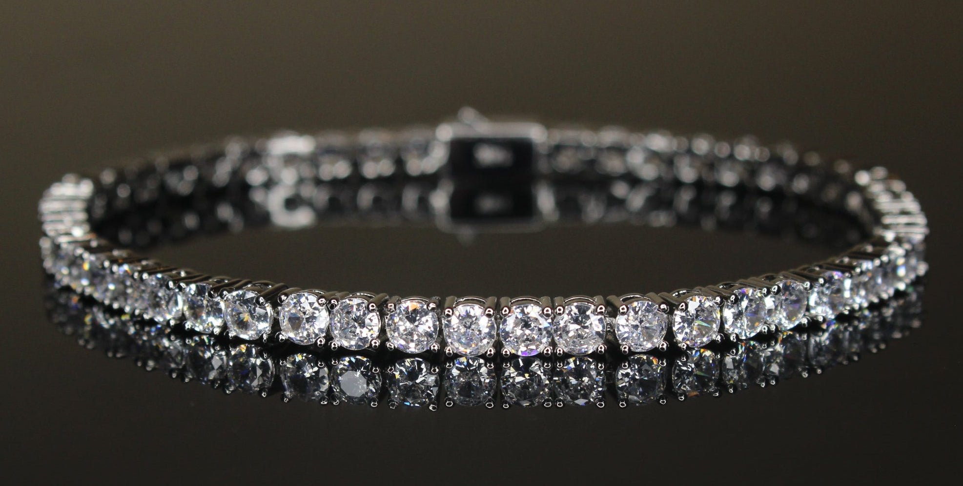 4mm Tennis Bracelet 14.75ct Lab Sim VVS1 Diamonds