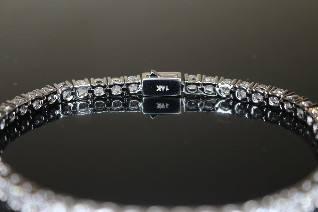 4mm Tennis Bracelet 14.75ct Lab Sim VVS1 Diamonds