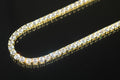 5mm Tennis Chain 100ct Lab Sim VVS1 Diamond Necklace - Gold