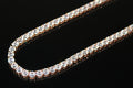 6mm Tennis Chain 130ct Lab Sim VVS1 Diamond Necklace - Rose Gold