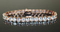 6mm  Tennis Bracelet 30ct Lab Sim VVS Diamonds - Rose Gold