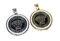 MEDUSA MEDALLION Pendant 5.2ct VVS1 Lab Sim Diamond