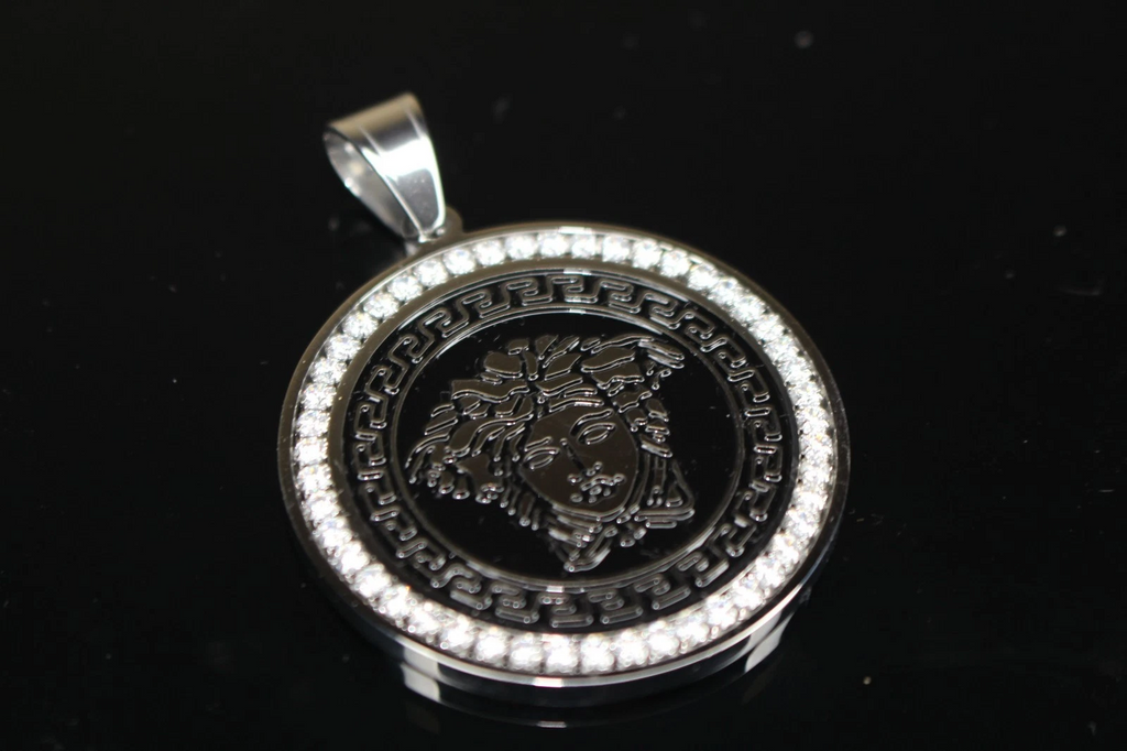 MEDUSA MEDALLION Pendant 5.2ct VVS1 Lab Sim Diamond