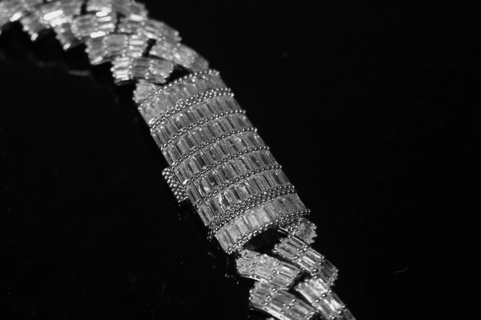 XXL MEDUSA VERSACE 19mm Cuban Miami Prong BAGUETTE 124ct Lab Sim VVS1 Diamond Necklace SET