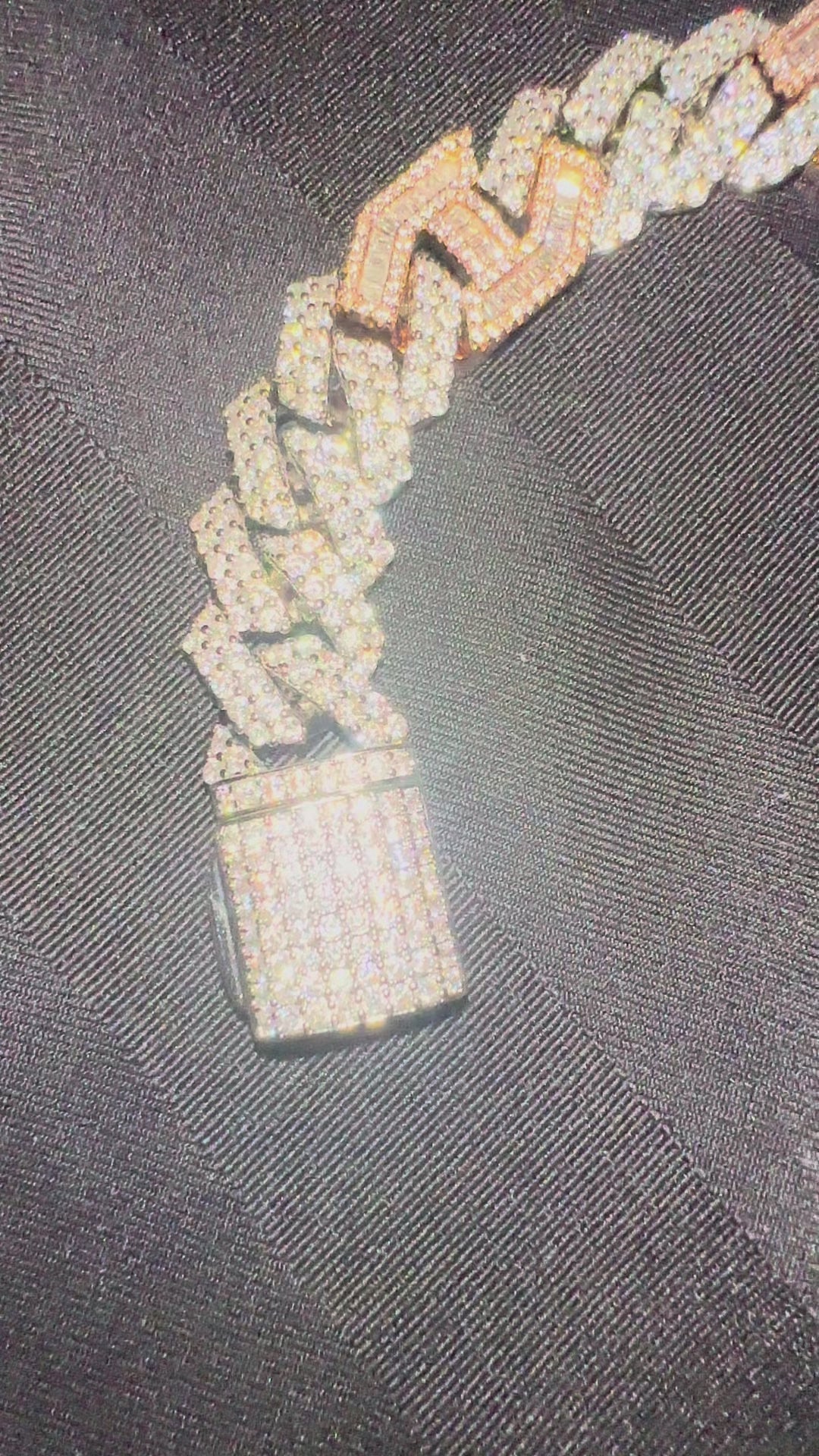14mm FIGARUCCI 18.2ctw Lab Sim VVS1 Diamonds Bracelet -White/Rose 2-Tone