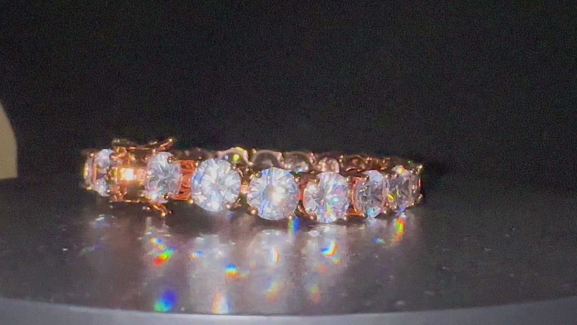 8mm MASSIVE XXL Tennis Bracelet 48ct Lab Sim VVS Diamonds ROSE GOLD