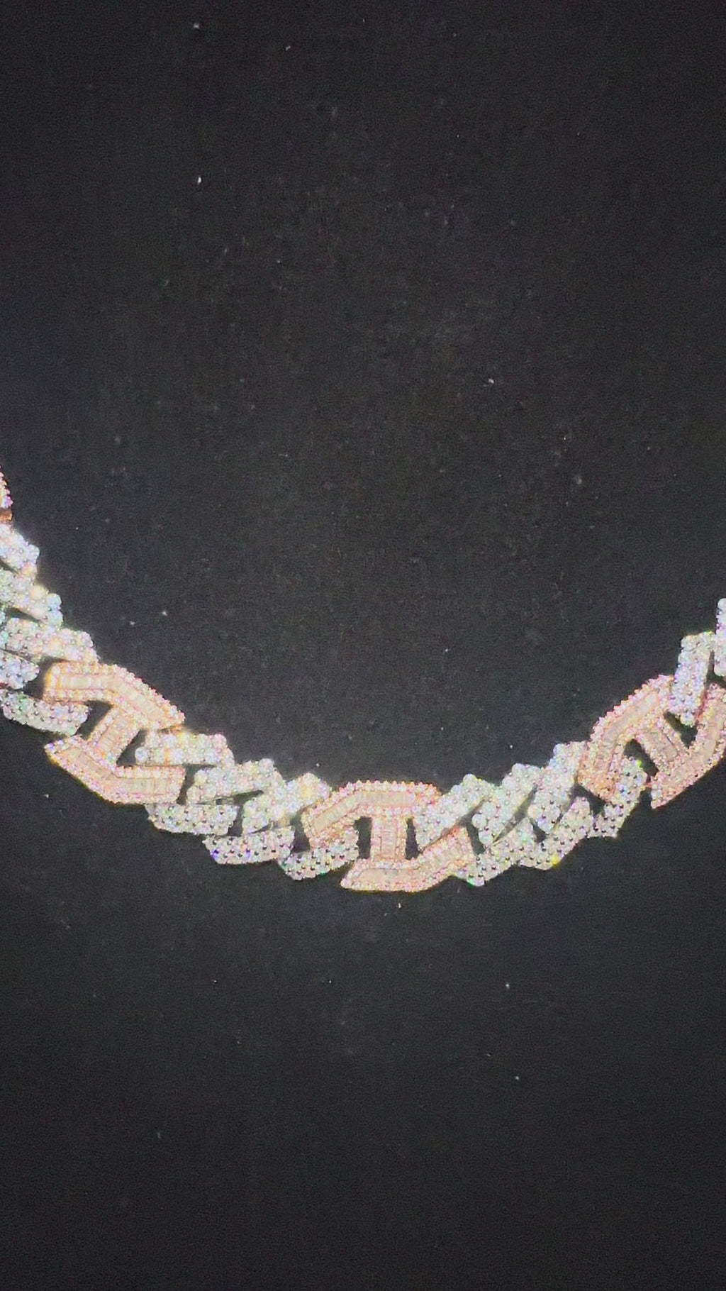 14mm Figarucci 80.7ct Lab Sim VVS1 Diamond Necklace - Gold