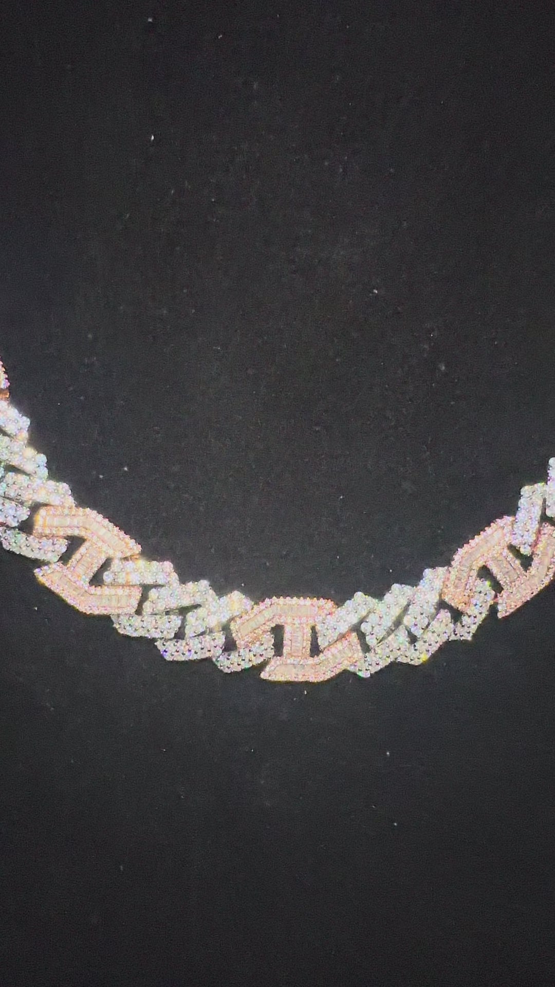 14mm Figarucci 80.7ct Lab Sim VVS1 Diamond Necklace - Gold