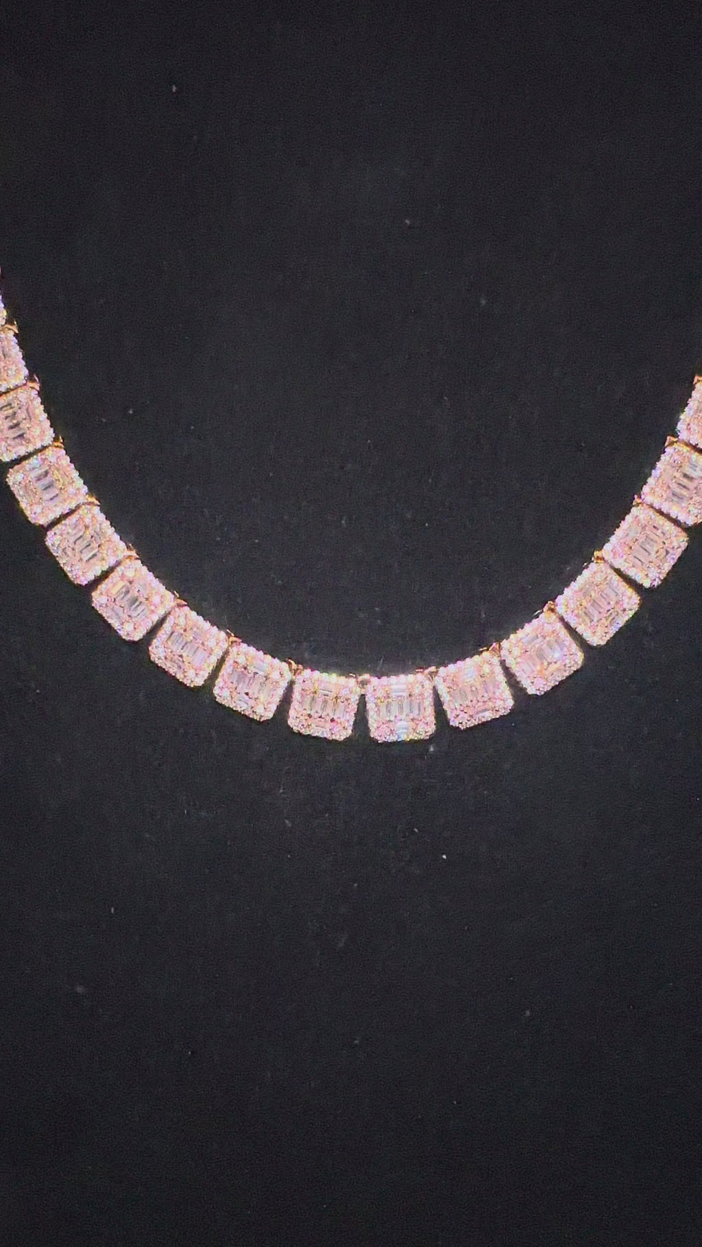 10mm Baguette Square Cushion-Cut Tennis Bracelet 18.6ct Lab Sim VVS1 Diamond  - Gold