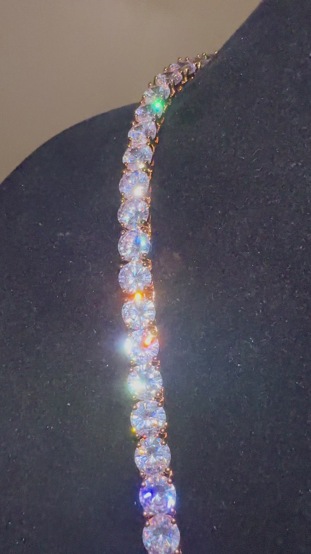 8mm MASSIVE XXL Tennis Chain 152ct Lab Sim VVS1 Diamond Necklace Rose Gold