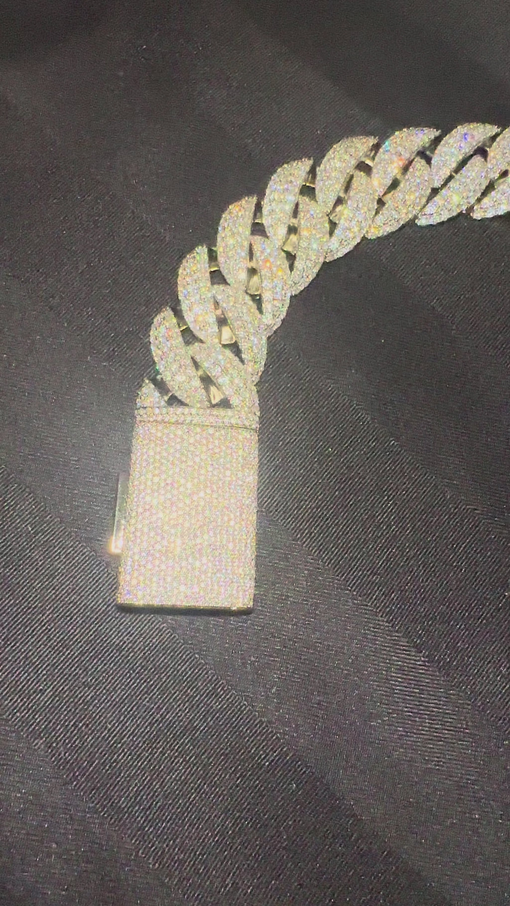 22mm XXL Cuban Miami 44.6ctw Lab Sim VVS1 Diamonds Bracelet