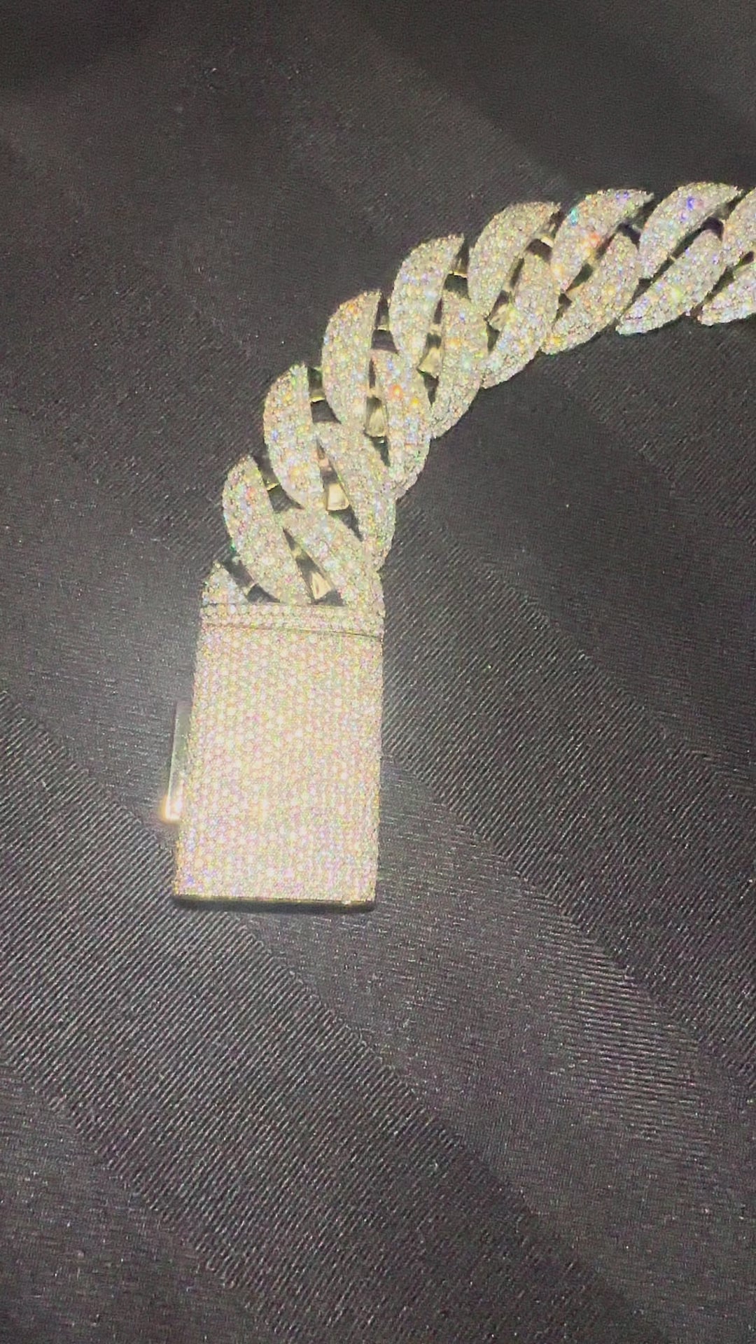 22mm XXL Cuban Miami 44.6ctw Lab Sim VVS1 Diamonds Bracelet