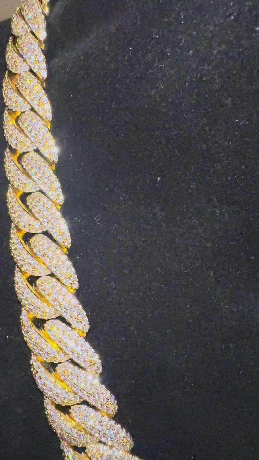 22mm Cuban Miami 156.2ctw Lab Sim Diamonds VVS1 Necklace - GOLD