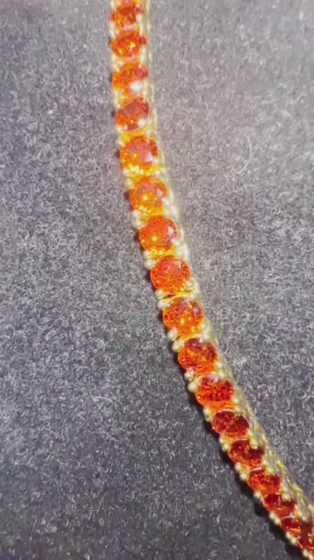 4mm Tennis Chain 70ct Lab Sim VVS1 Diamond Necklace GOLD - RUBY RED