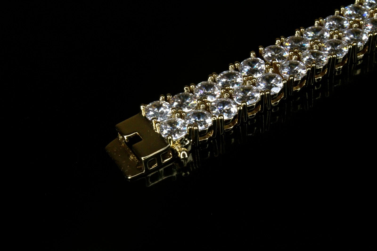 10mm Double Row Tennis 80ctw Lab Sim VVS1 Diamond Bracelet