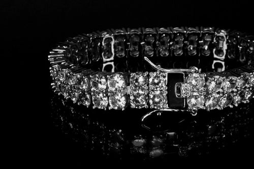 10mm Double Row Tennis 80ctw Lab Sim VVS1 Diamond Bracelet