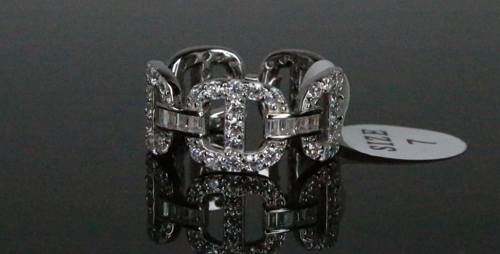 925 Sterling Silver 3.6ct Lab Sim Diamond MARINER Ring