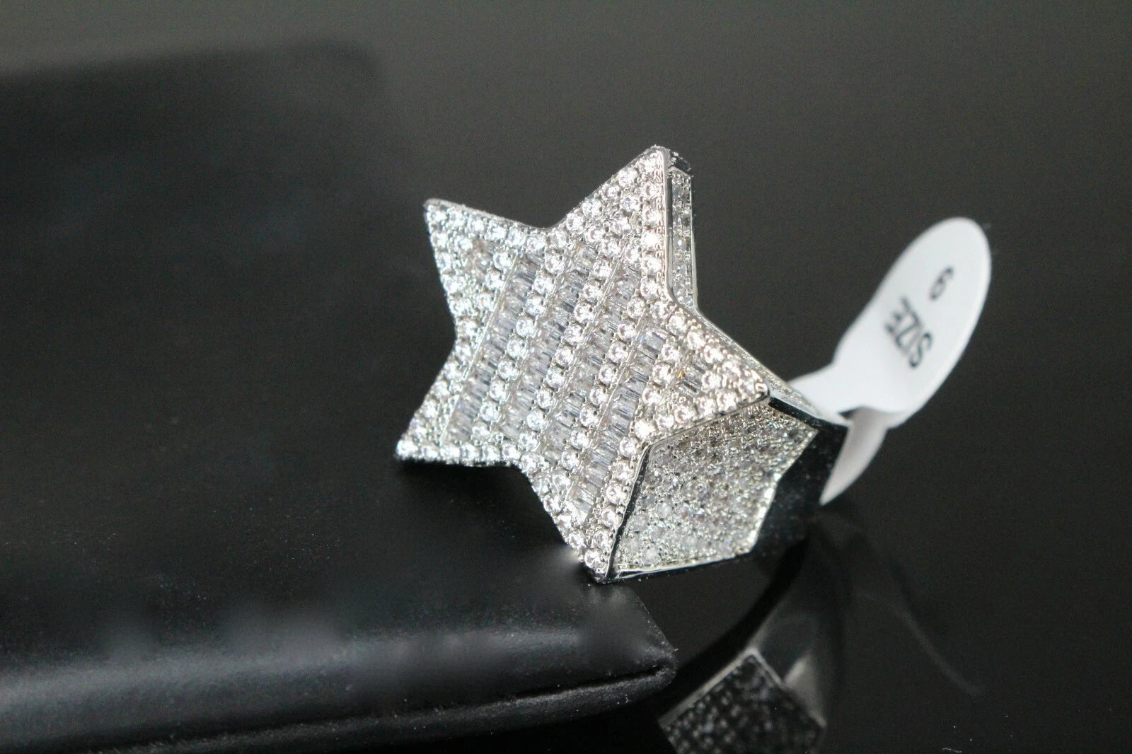 STAR BAGUETTE 3.6ct Lab Sim VVS1 Diamonds Ring