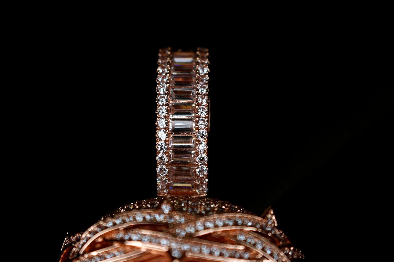 XXL JESUS HEAD MASSIVE Pendant 15.2ct Lab Sim BAGUETTE VVS1 Diamonds