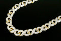 14mm INFINITY 60ctw Lab Sim VVS1 Diamonds Necklace - Gold