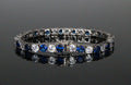4mm Tennis 12ctw Lab Sim VVS1 Diamond BRACELET - Dark Blue