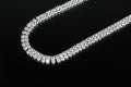 10mm Double Row Tennis Chain 182ct Lab Sim VVS1 Diamond Necklace