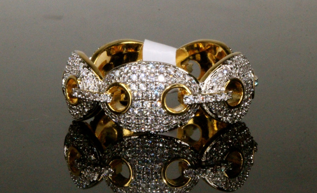 GUCCI Mariner 2.2ct Lab VVS1 Sim Diamond Ring Gold