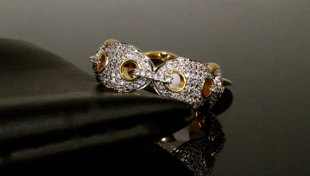 GUCCI Mariner 2.2ct Lab VVS1 Sim Diamond Ring Gold