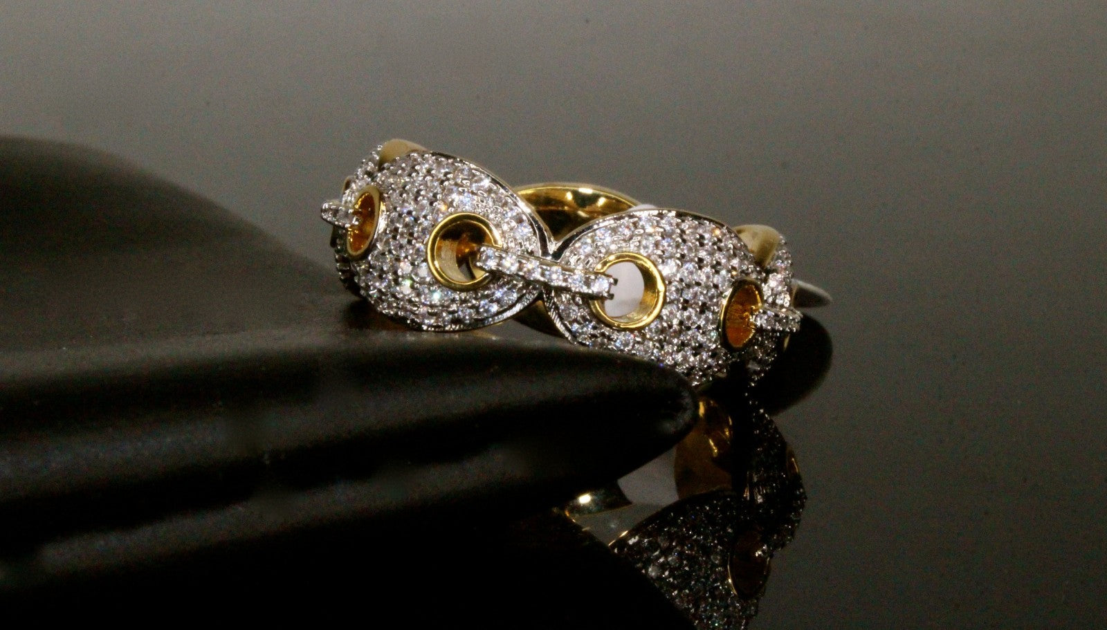 GUCCI Mariner 2.2ct Lab VVS1 Sim Diamond Ring Gold
