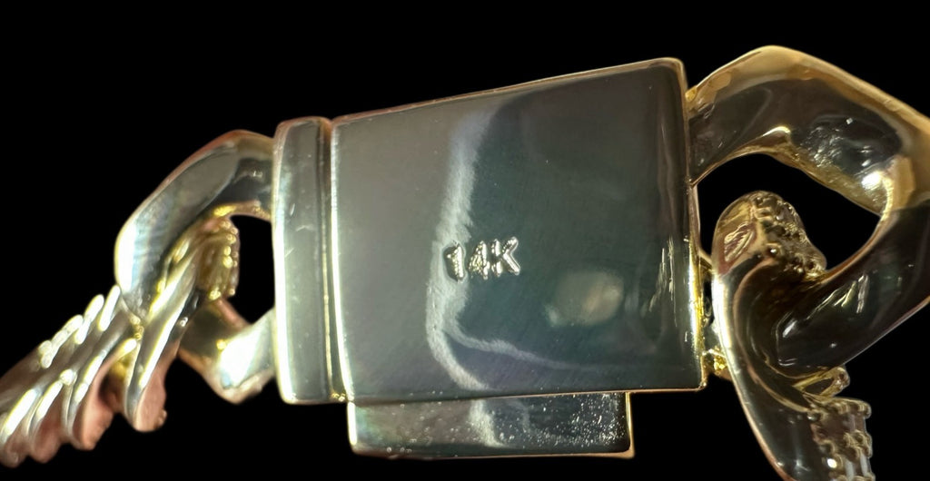 14mm Cuban Prong 64ct Lab VVS1 Sim Diamond Necklace Gold