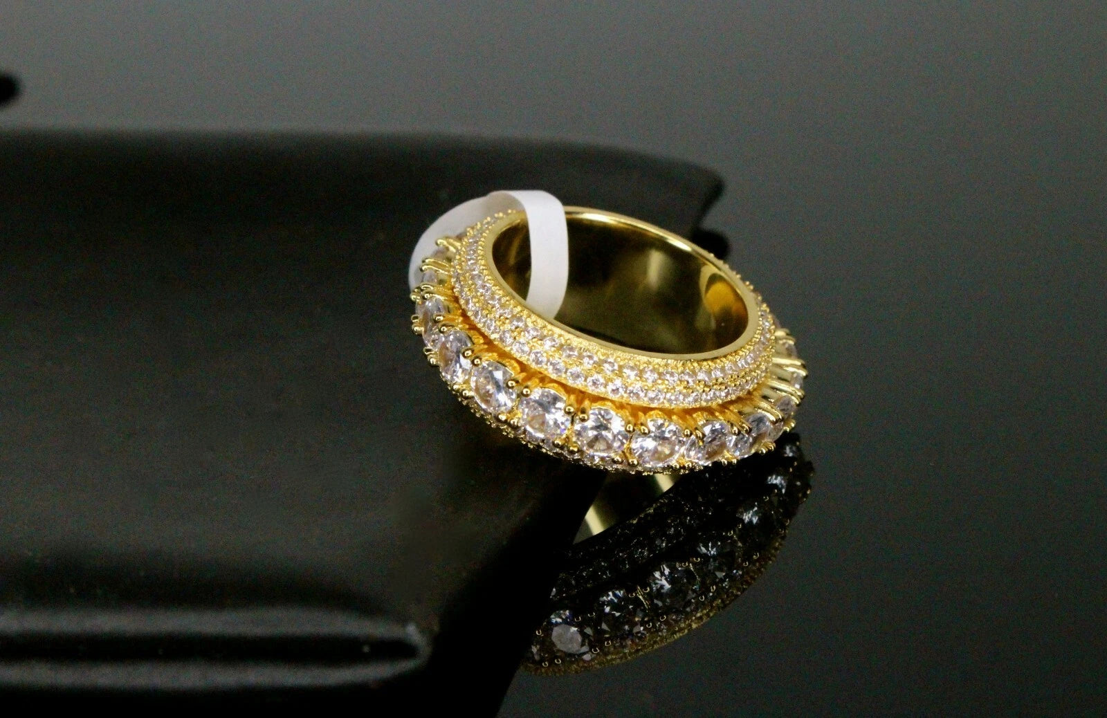 ETERNITY SPINNER 10ct Lab Sim VVS1 Diamond Ring Gold