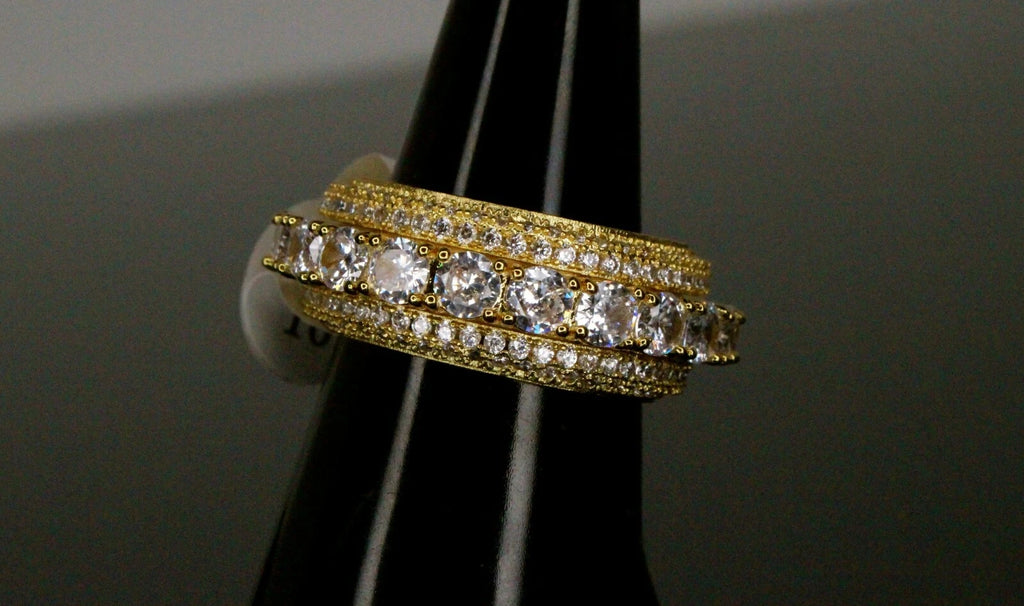 ETERNITY SPINNER 10ct Lab Sim VVS1 Diamond Ring Gold
