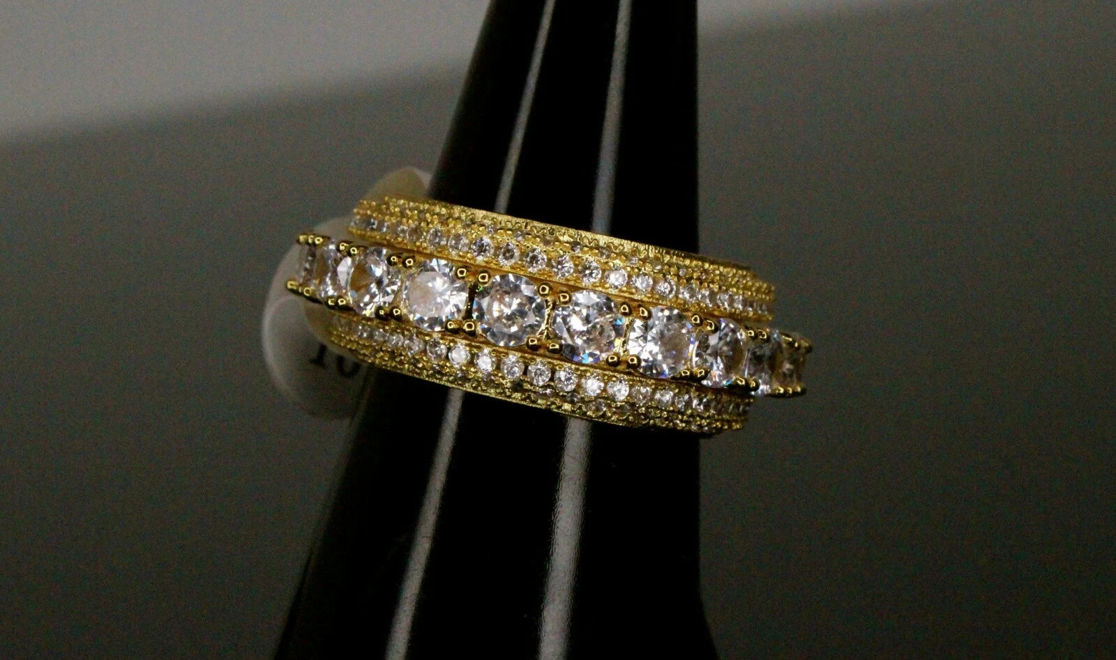 ETERNITY SPINNER 10ct Lab Sim VVS1 Diamond Ring Gold