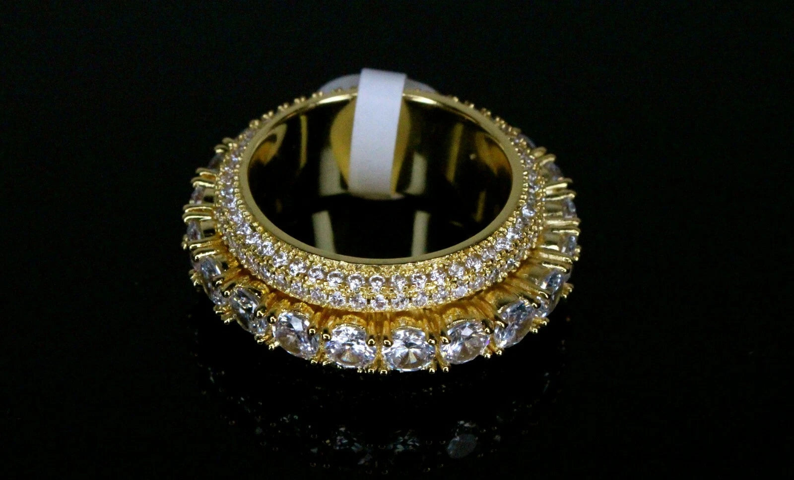 ETERNITY SPINNER 10ct Lab Sim VVS1 Diamond Ring Gold