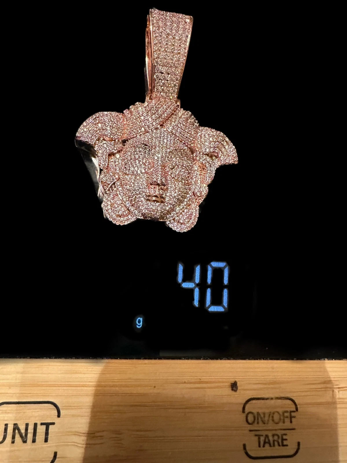 XL MEDUSA VERSACE Pendant 10.2ct Lab Sim VVS1 Diamonds