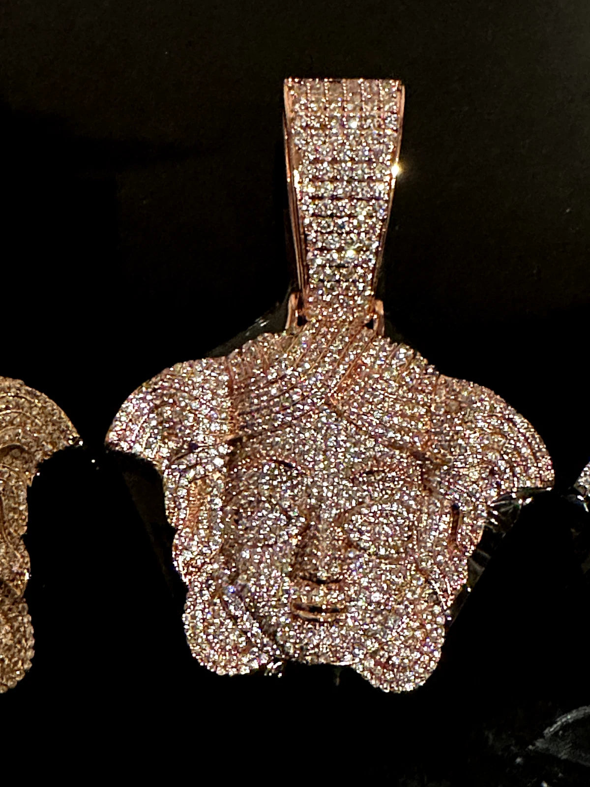 XL MEDUSA VERSACE Pendant 10.2ct Lab Sim VVS1 Diamonds